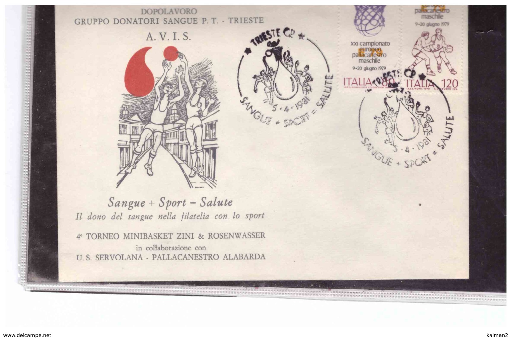 TEM2570   -   TRIESTE  5.4.1981    /     "SANGUE-SPORT-SALUTE" A.V.I.S. - Altri & Non Classificati