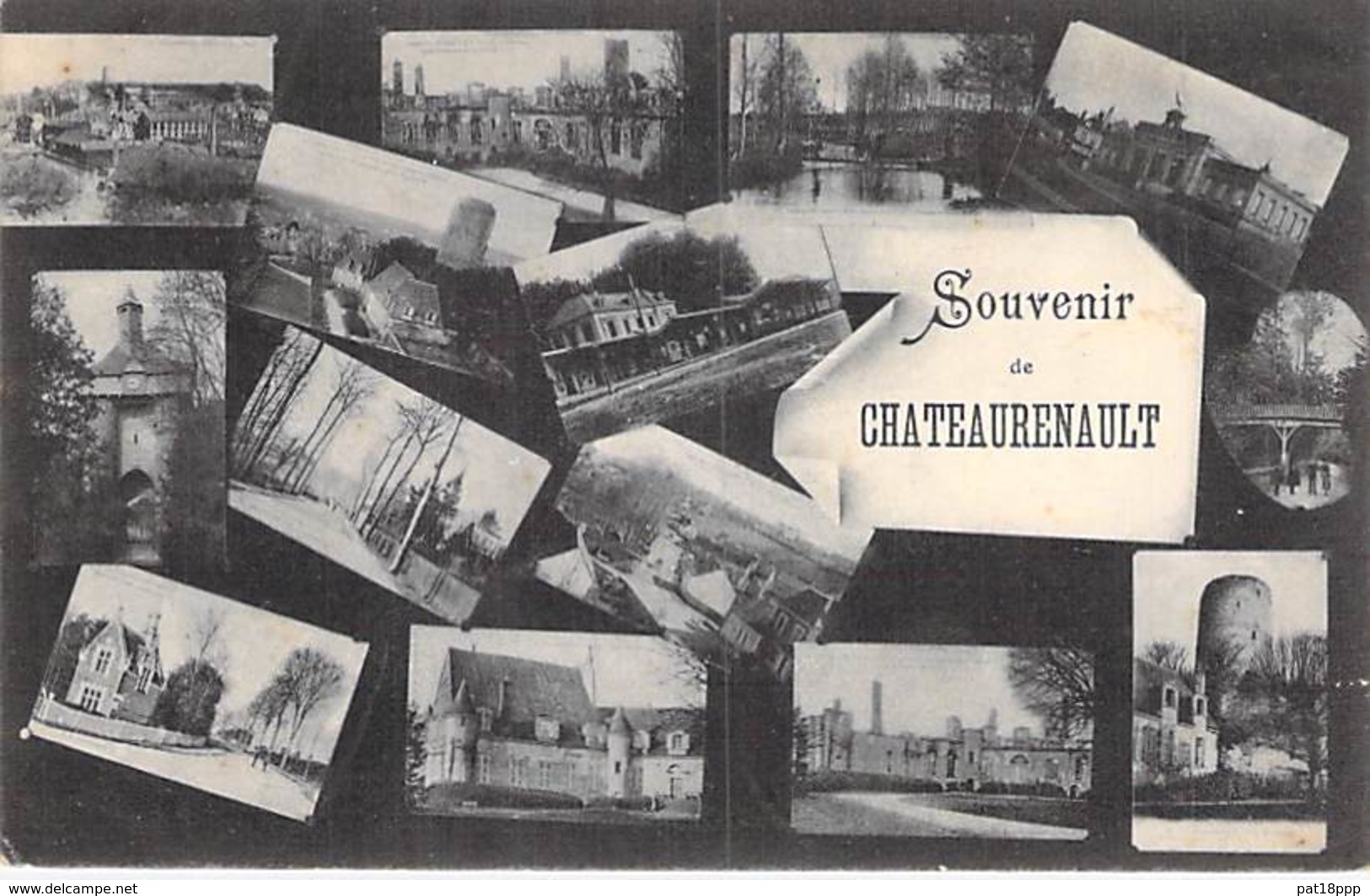 37 - CHATEAURENAULT : Multivues ... Souvenir De ... CPA Village ( 5.000 Habitants) - Indre Et Loire - Other & Unclassified