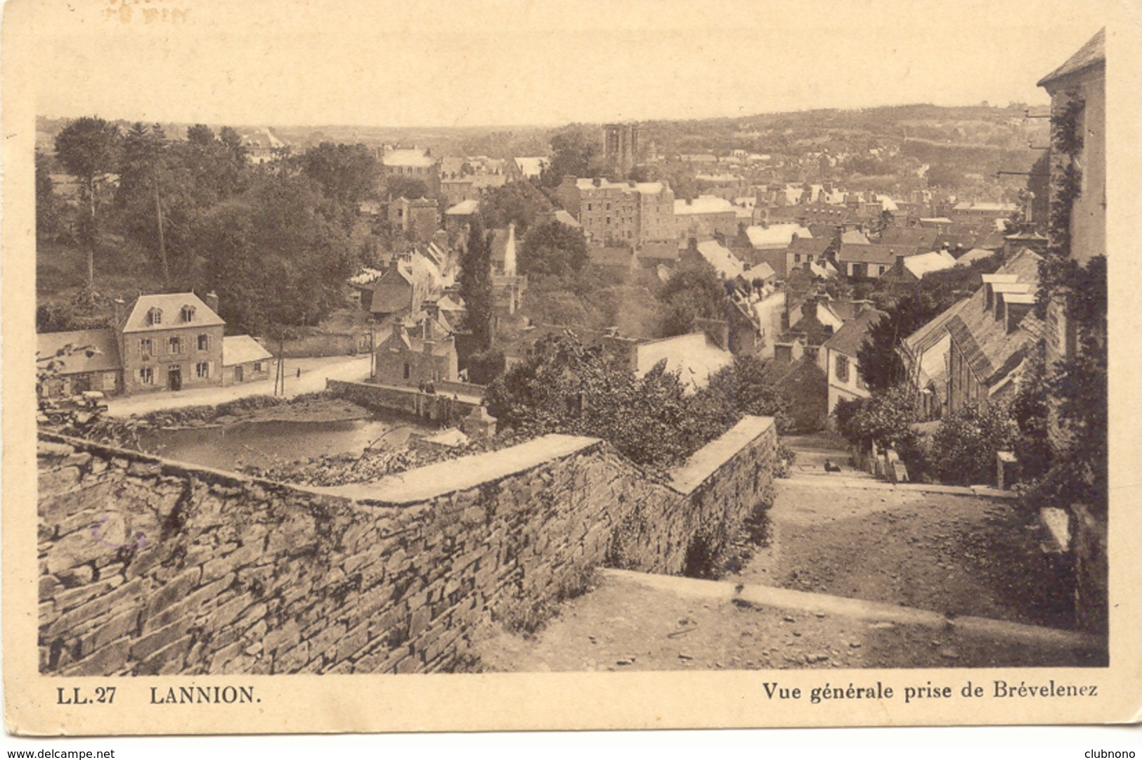 CPA - LANNION - VUE GENERALE PRISE DE BRELEVENEZ (TRES RARE) - Lannion