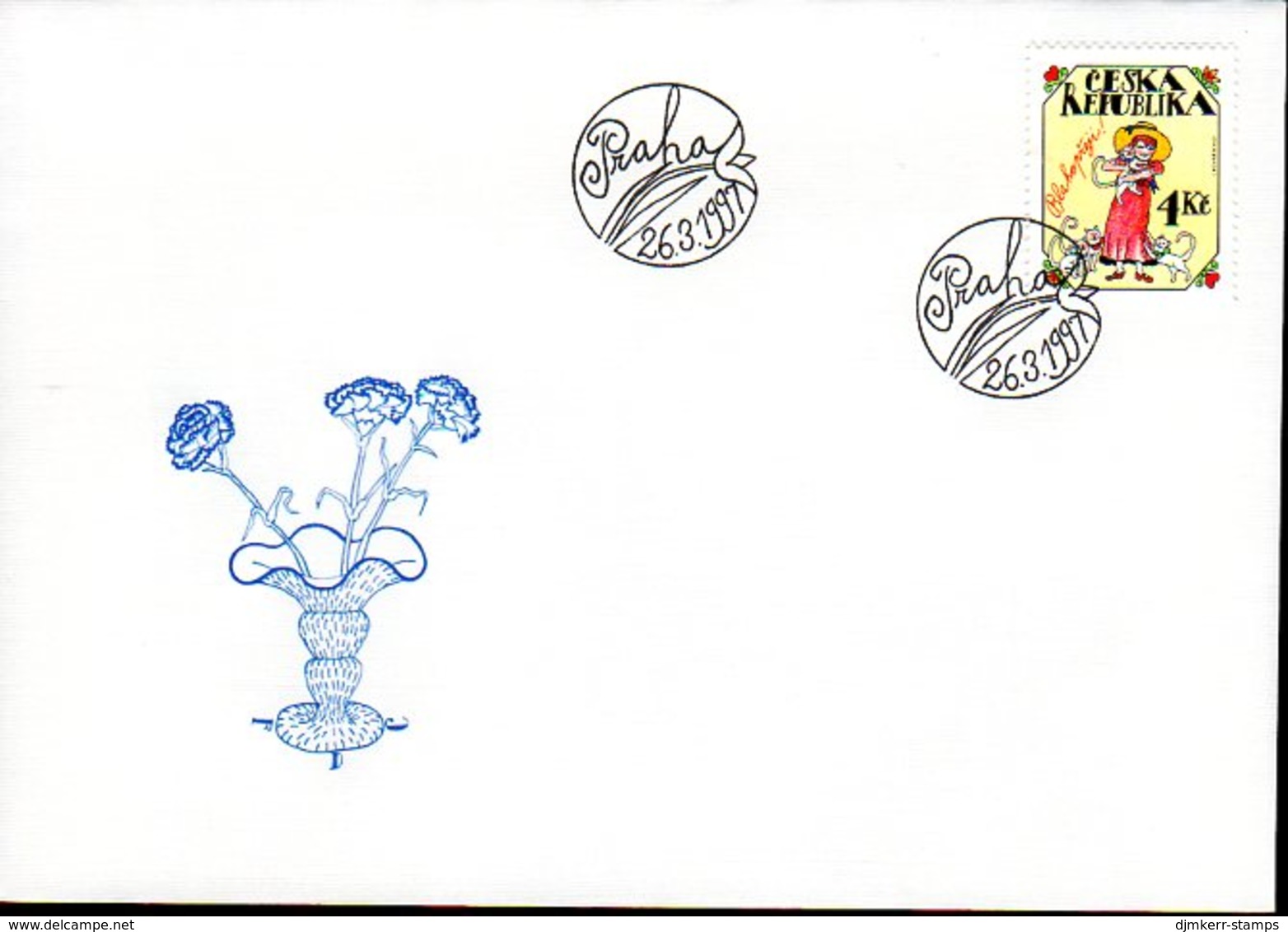 CZECH REPUBLIC 1997 Greetings Stamp On FDC.  Michel 139 - FDC