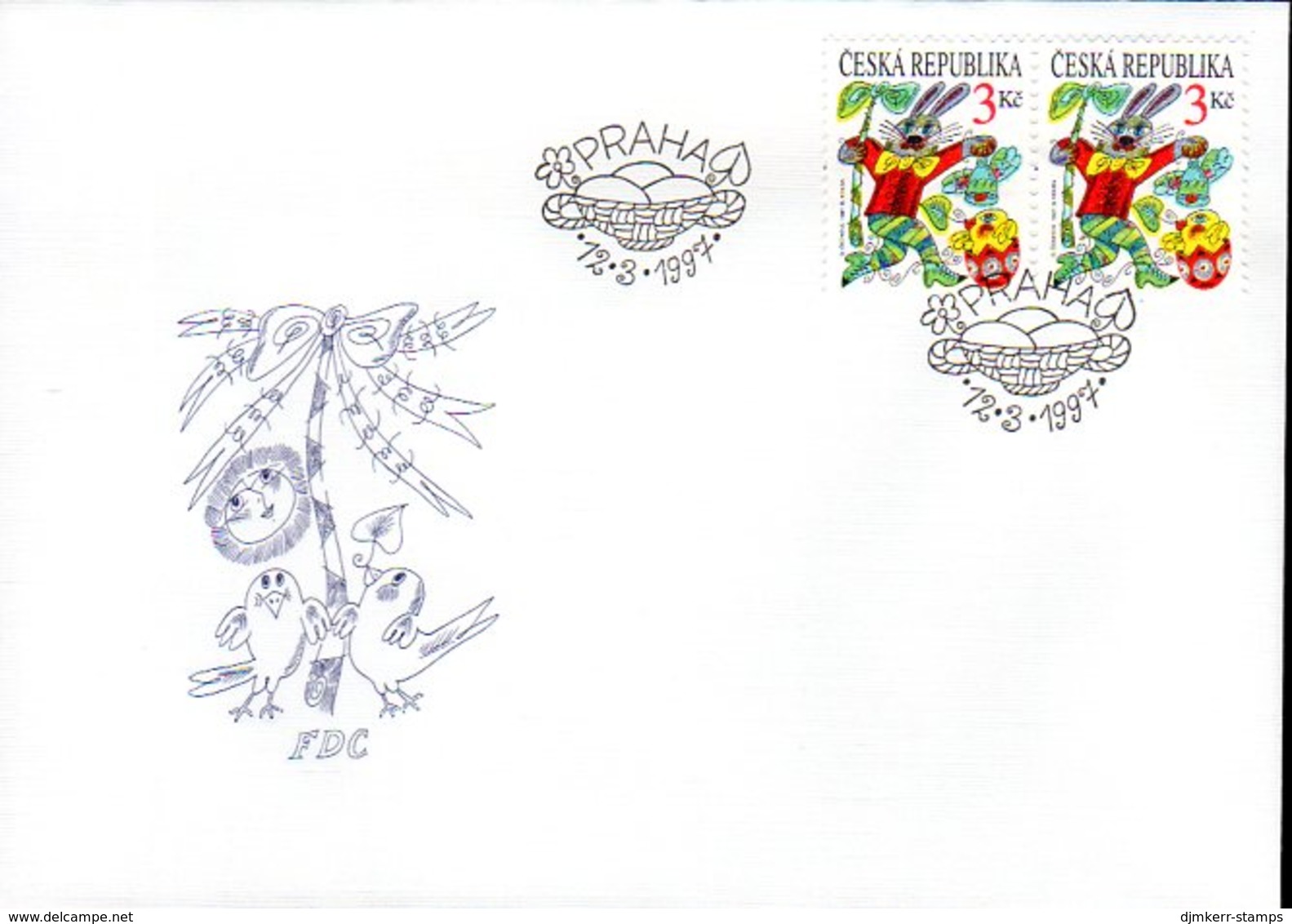 CZECH REPUBLIC 1997 Easter On FDC.  Michel 134 - FDC