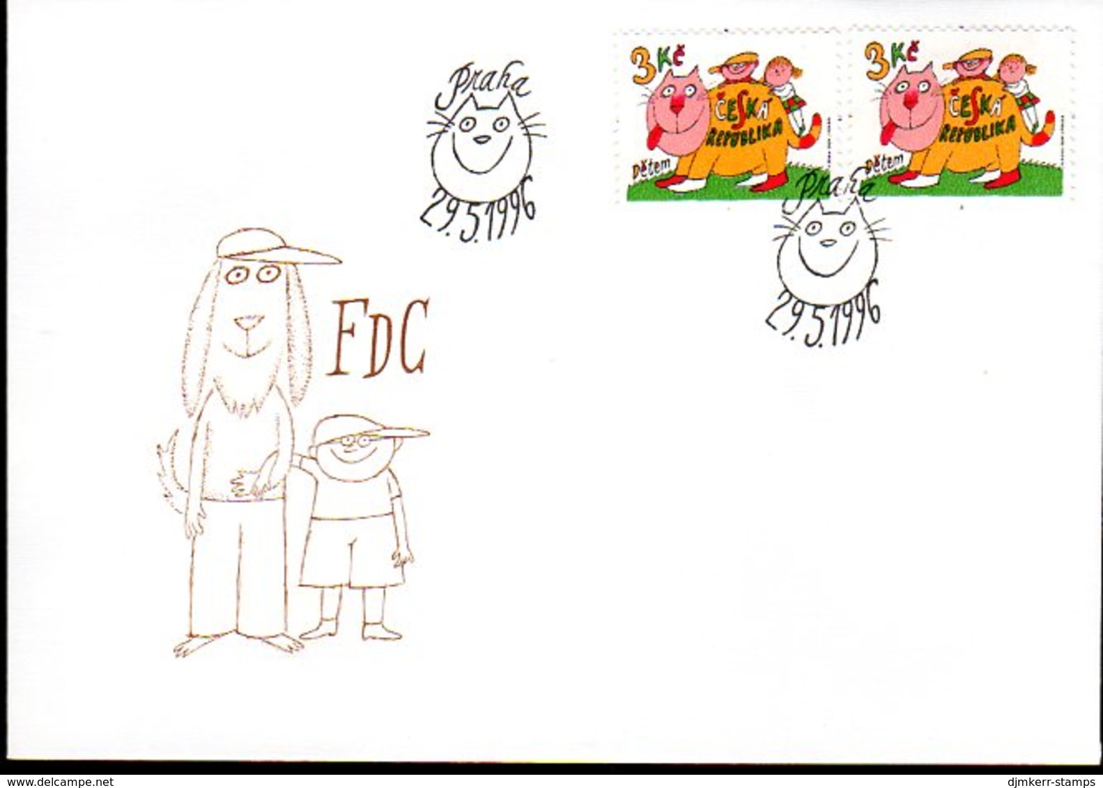 CZECH REPUBLIC 1996 Children's Day On FDC.  Michel 117 - FDC