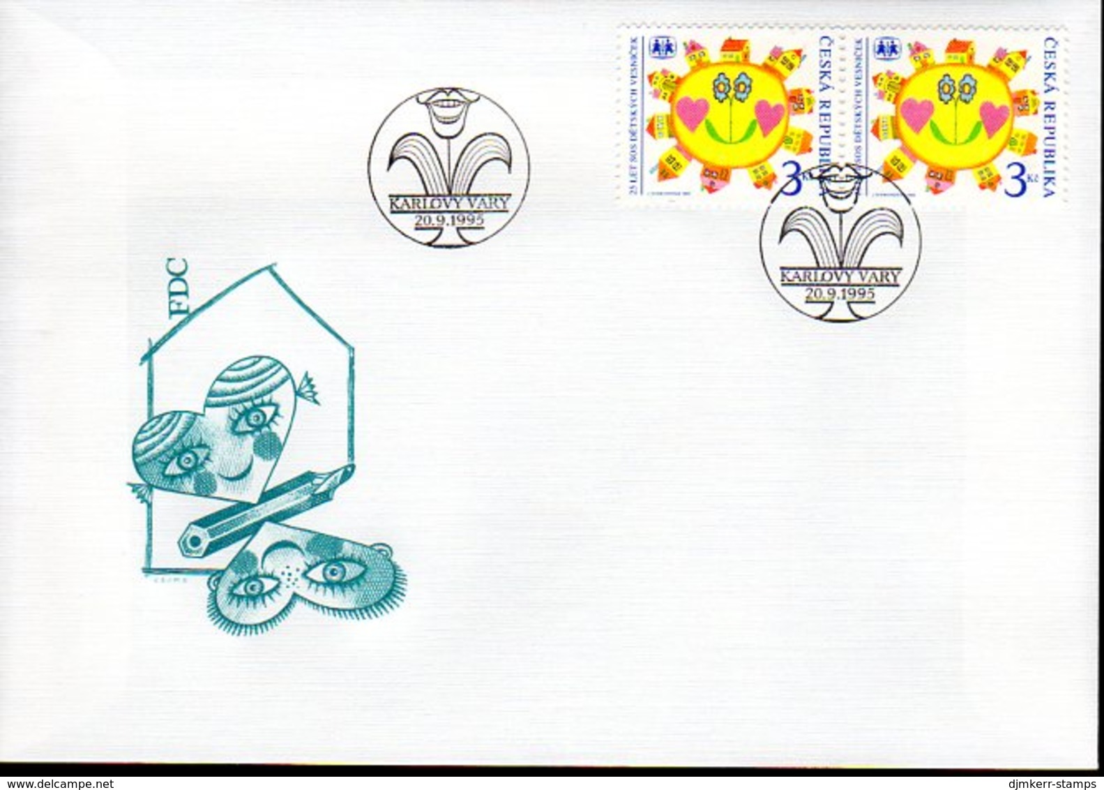 CZECH REPUBLIC 1995 SOS Children's Villages On FDC.  Michel 88 - FDC