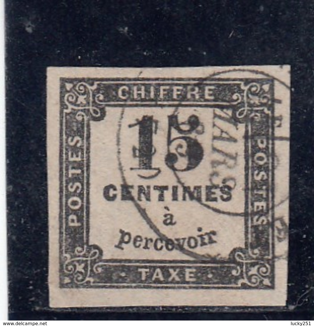 France - 1863-70 - Taxes - N°YT 3 - Oblitéré - 1859-1959 Usati