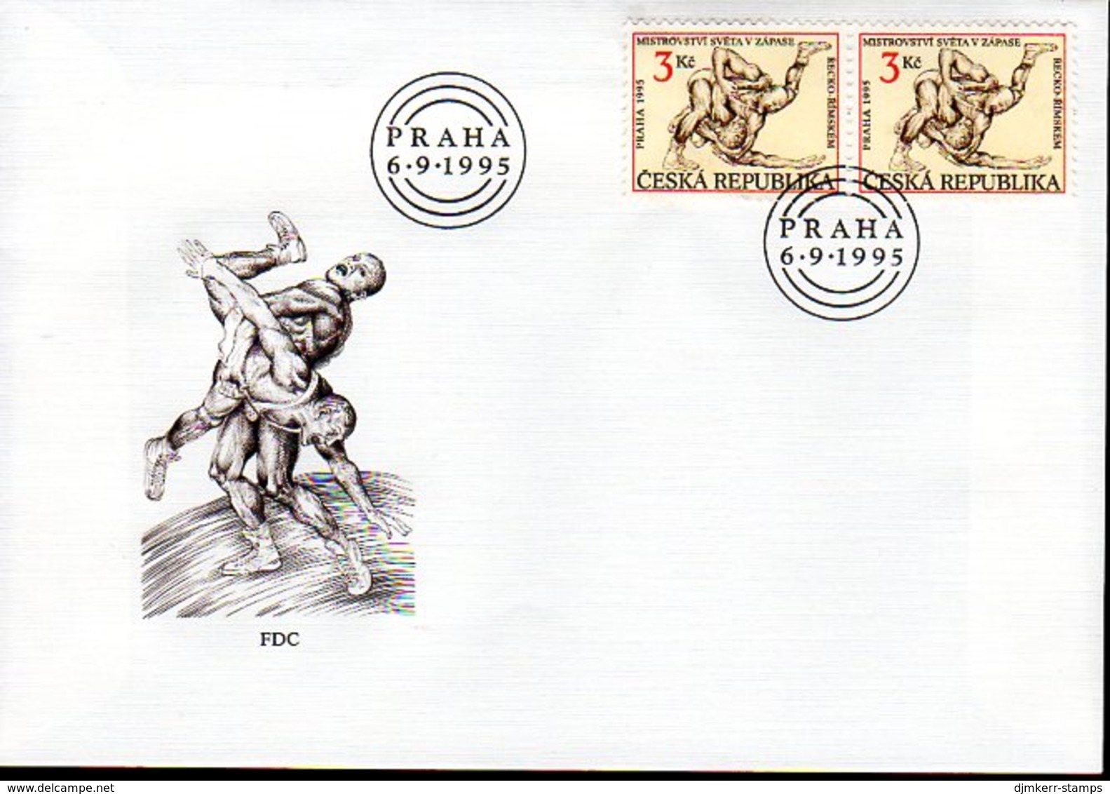 CZECH REPUBLIC 1995 Wrestling Championships On FDC.  Michel 83 - FDC