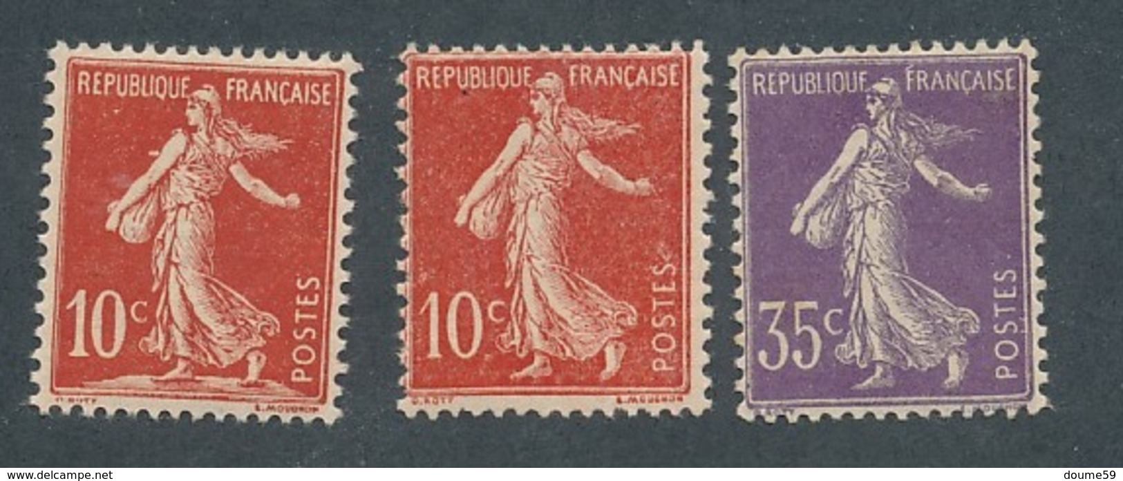 DE-67 FRANCE: Lot Avec  N°134/136* (* Propres) - 1906-38 Semeuse Con Cameo