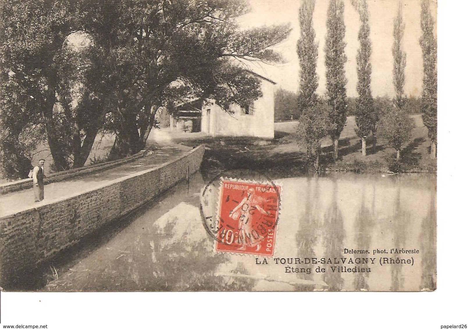 RHONE LA TOUR DE SALVAGNY  ETANG DE VILLEDIEU ANIMEE ECRITE - Autres & Non Classés