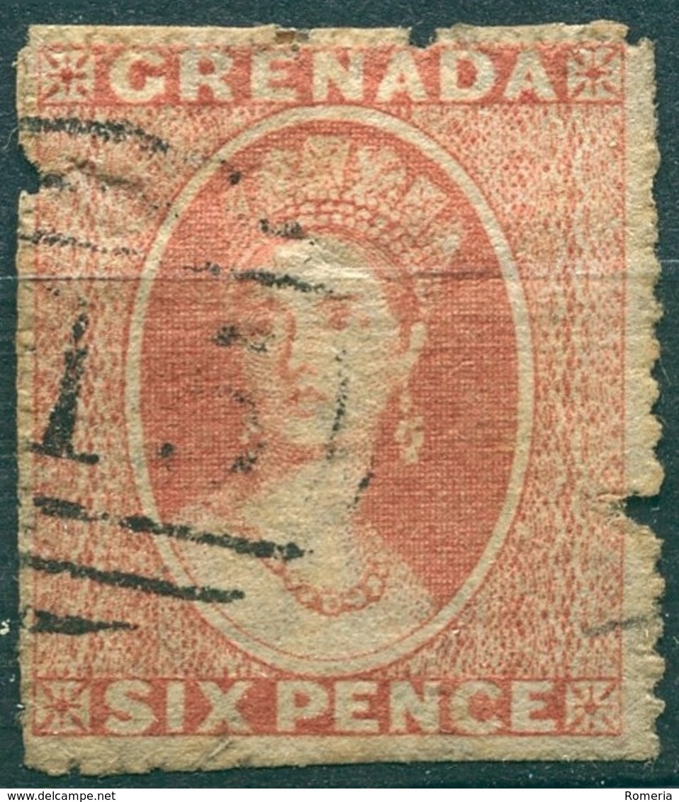 Grenade - 1863 - Yt 4a - Victoria - Oblitéré - Petite Coupure Verticale Droite En Bas - Grenada (...-1974)