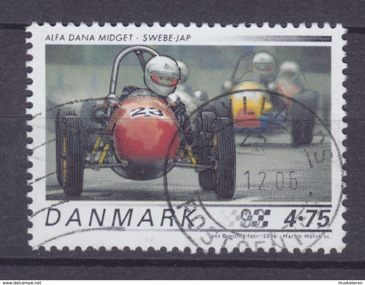 Denmark 2006 Mi. 1433 4.75 Kr. Classic Sports Cars Klassische Rennwagen Alfa Dana Midget Swebe-Jap - Usati