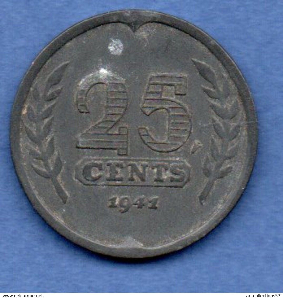 Pays Bas  - 25 Cents 1941   - Km # 174 -  état  TB+ - 25 Cent