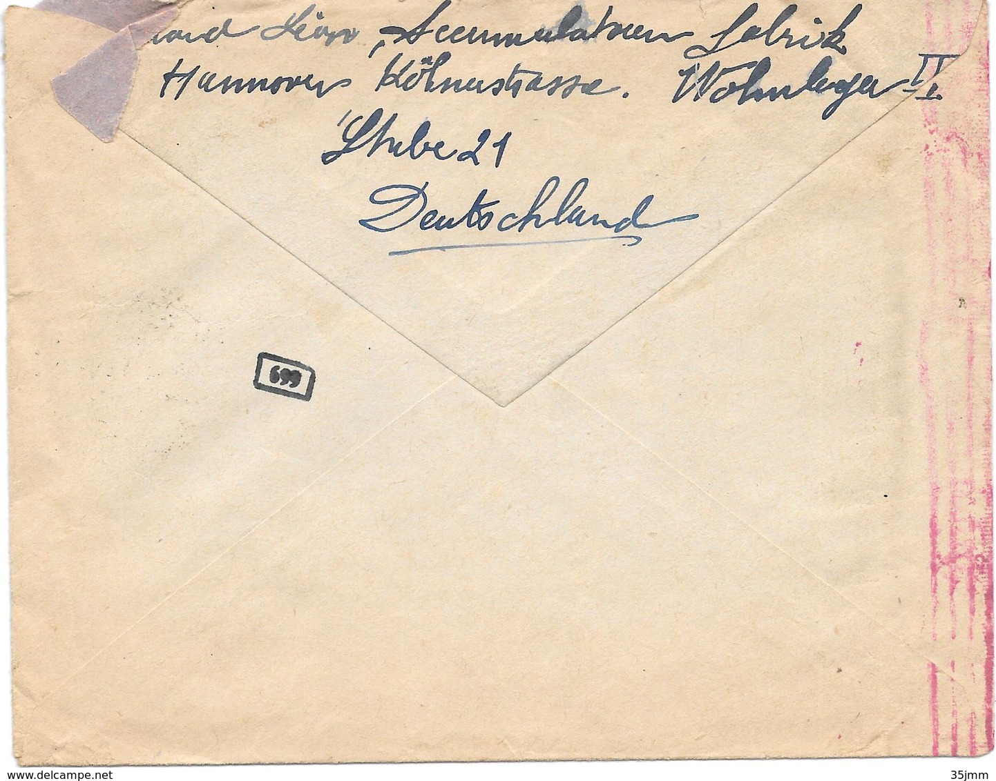 Lettre 1942 War Allemagne Pour La France Censure Censor Geoffnet Examiner Censura - Briefe U. Dokumente