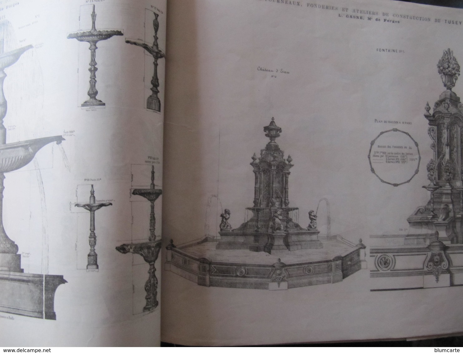 CATALOGUE - FONDERIES DE TUSEY - L. GASNE - FONTES D'ORNEMENT - 1887