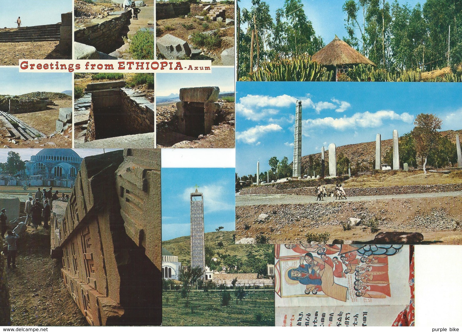 ETHIOPIE, Lot de 85 CPSM/CPM couleur