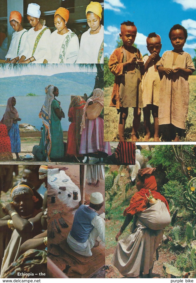 ETHIOPIE, Lot de 85 CPSM/CPM couleur