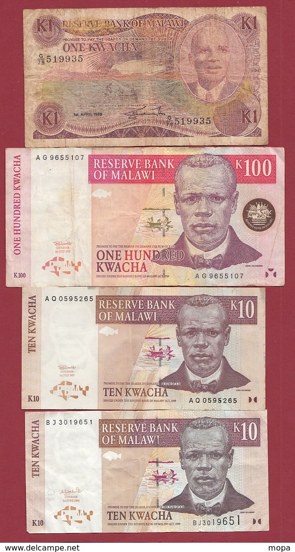 Malawi 4 Billets Dans L 'état Lot N °1 (70) - Malawi