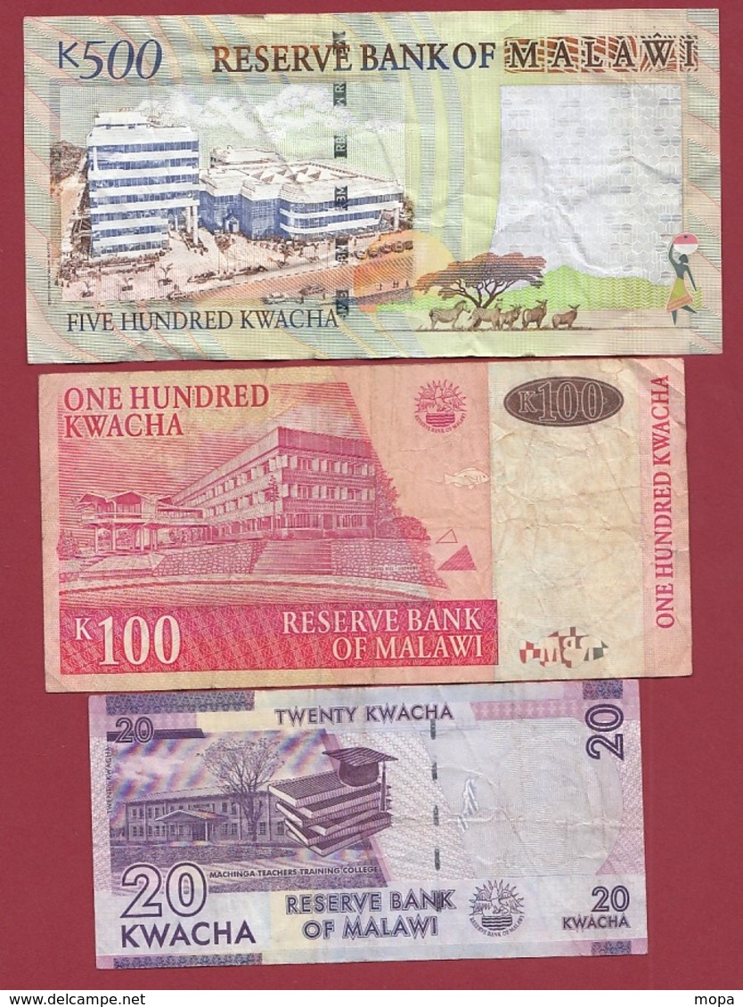 Malawi 3 Billets Dans L 'état Lot N °2 (71) - Malawi