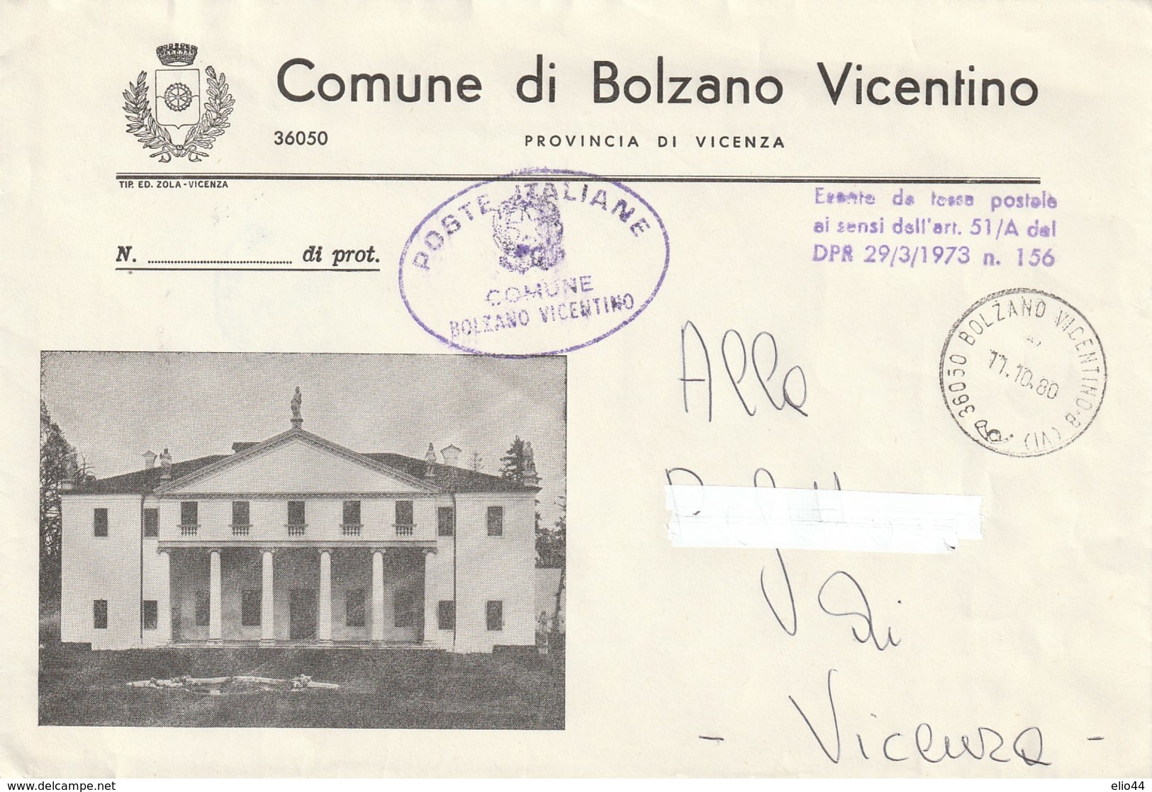 Veneto -  Vicenza - Comune Di Bolzano Vicentino - - Vicenza