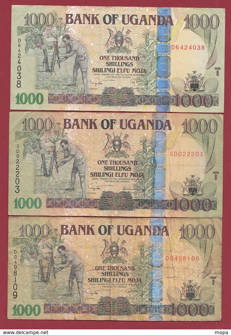 Ouganda  3 Billets Dans L 'état  Lot N °1 (78) - Ouganda