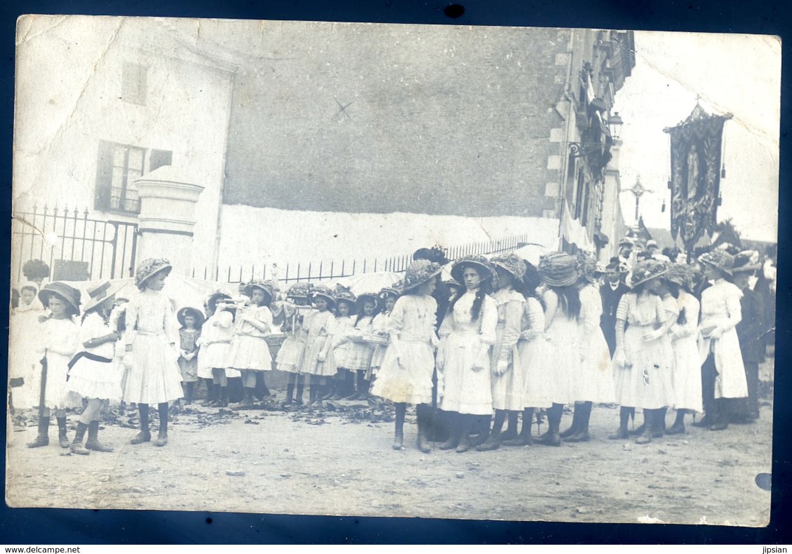 Cpa Carte Photo  Envoyée D' Ancenis -- Procession En 1910  LZ94 - Ancenis