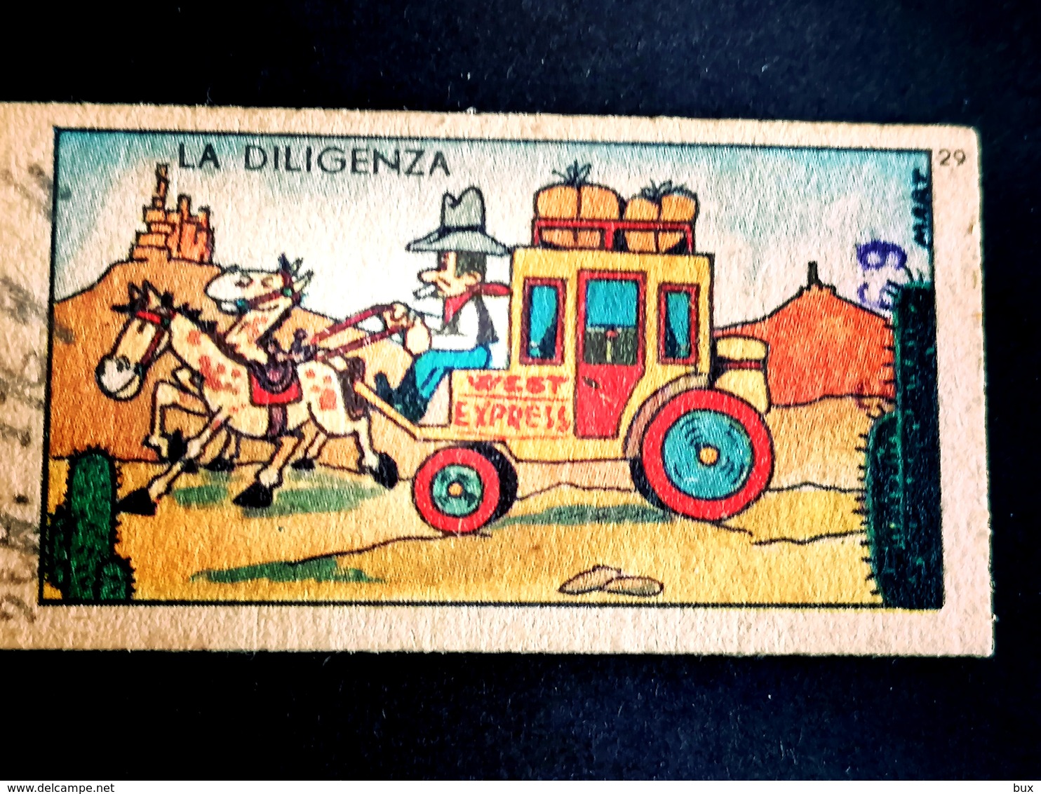 Far West Cow Boy    Giuseppe Grasso Genova  Biglietto Ticket Bilancia Pesapersone Cartonato Weight Balance - Collezioni