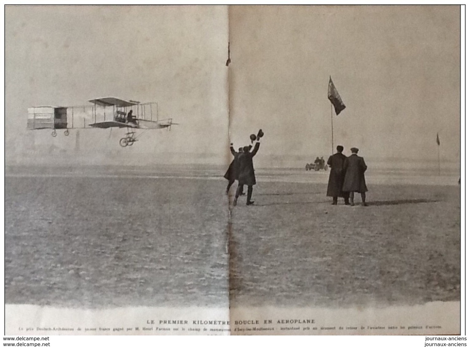 LE PREMIER KILOMÈTRE EN AÉROPLANE Henri FARMAN ISSY LES MOULINEAUX. Prix DEUTSCHE-ARCHDEACON - Non Classés