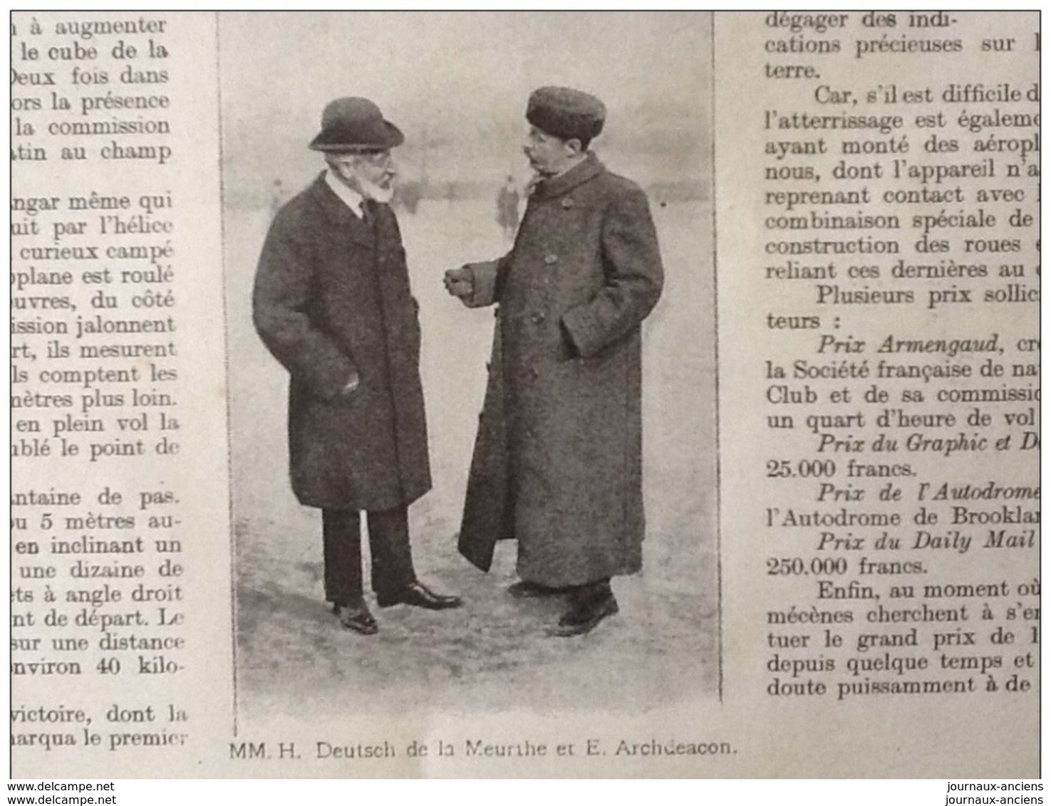 LE PREMIER KILOMÈTRE EN AÉROPLANE Henri FARMAN ISSY LES MOULINEAUX. Prix DEUTSCHE-ARCHDEACON