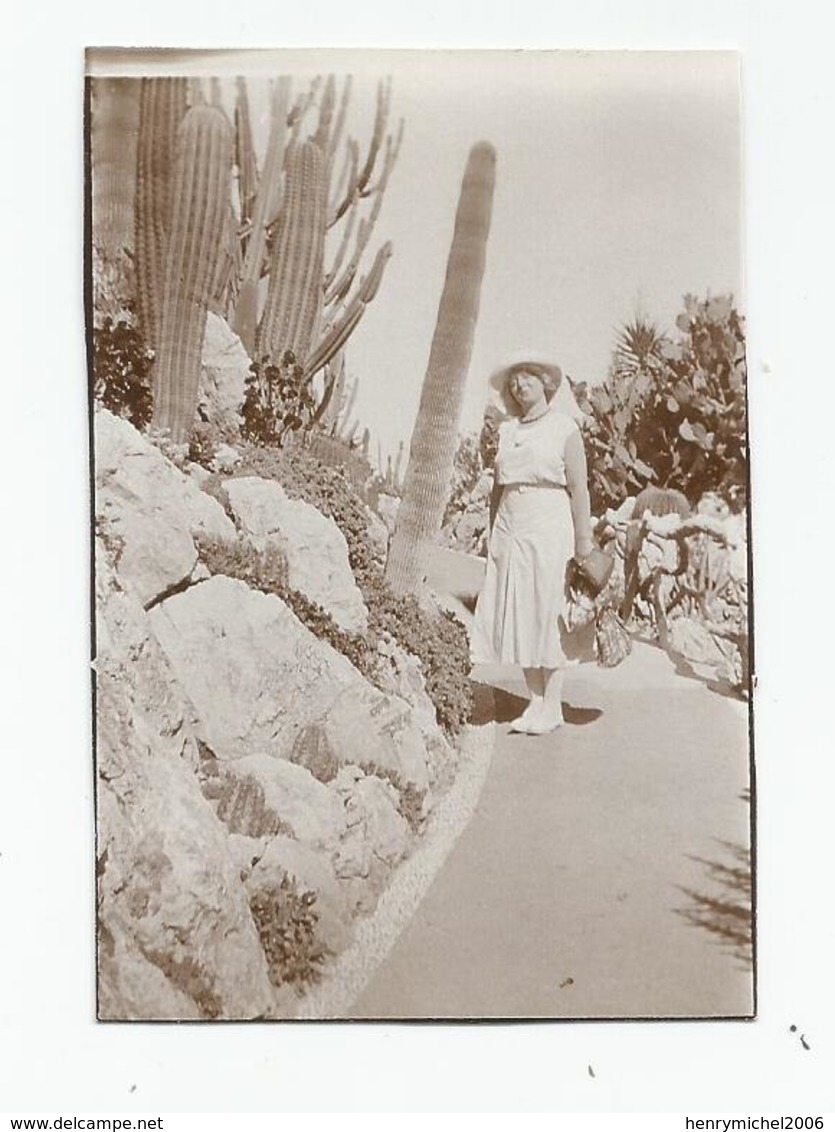 Photographie Monaco Jardins Exotiques 1932 Photo 6,x8,5 Cm Env - Lieux