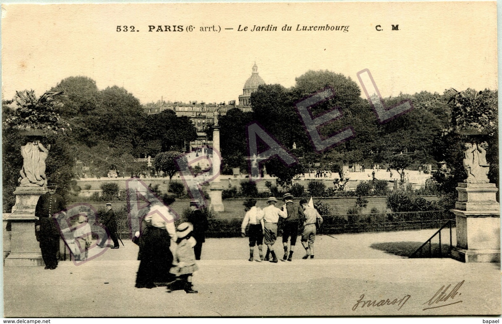 Paris (75) - Le Jardin Du Luxembourg (Circulé En 1917) - Parcs, Jardins