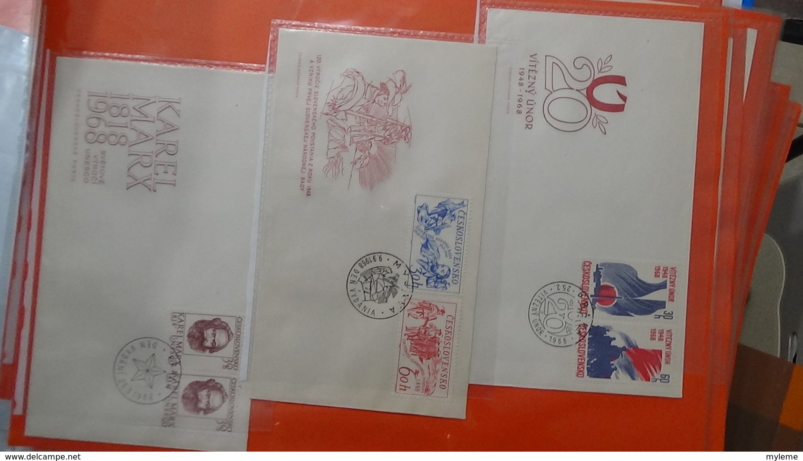 Lot de 101 enveloppes 1er jour de Tchécoslovaquie. A saisir !!!