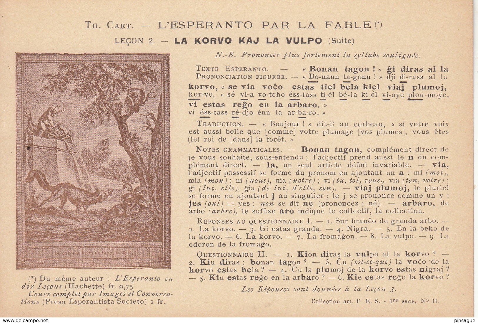 L'ESPERANTO  Par La FABLE - N° 5  LA  LUPO  KAJ LA SAFIDO -  Le Loup Et L'Agneau (suite) - Esperanto