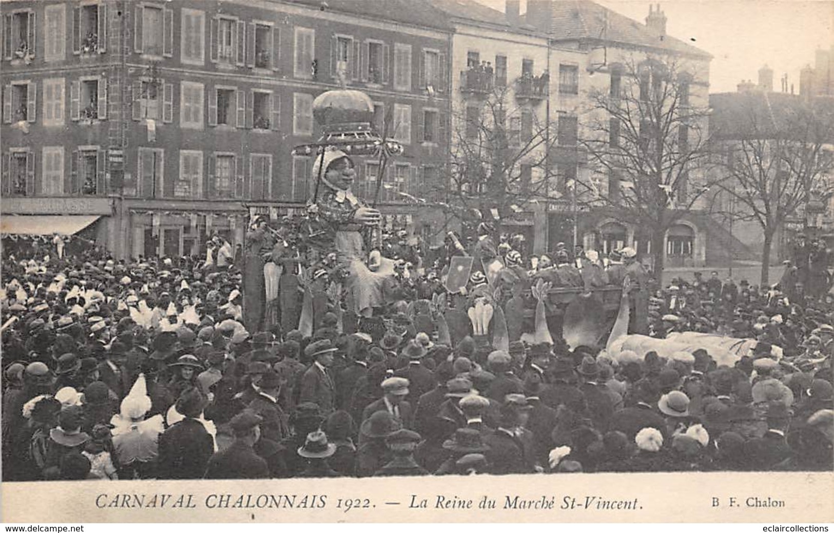 Chalon Sur Saône     71         Carnaval 1922. La Reine Du Marché St Vincent         (voir Scan) - Chalon Sur Saone