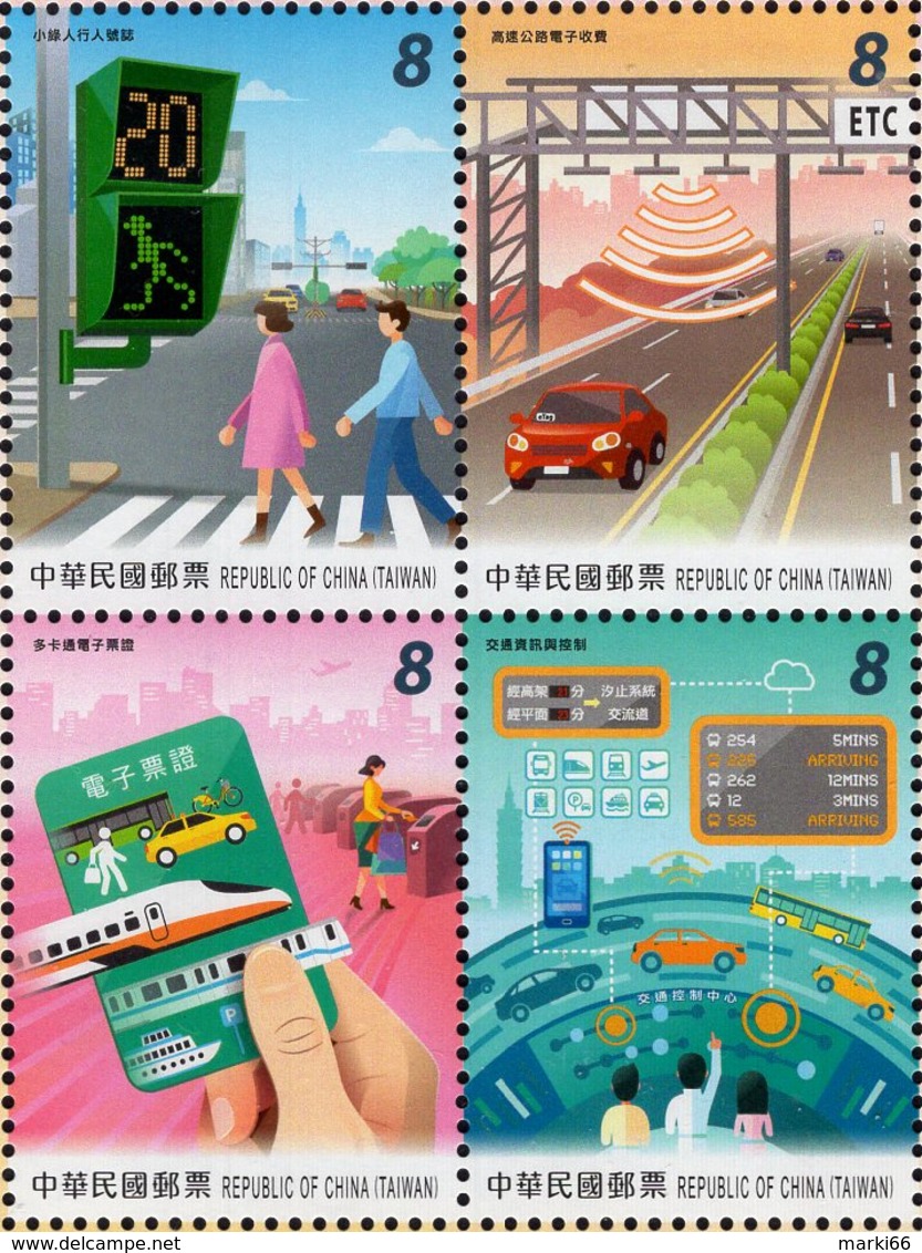 Taiwan - 2019 - Taiwan Intelligent Transportation - Mint Stamp Set - Unused Stamps