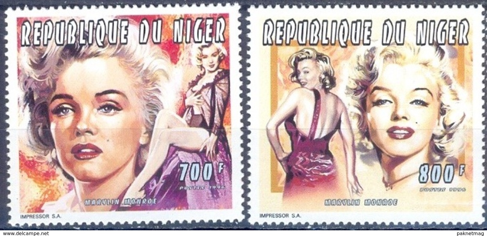 C99- NIGER 1996. FAMOUS PEOPLE FORM THE SHOW BUSINESS MOVIES CINEMA. - Niger (1960-...)