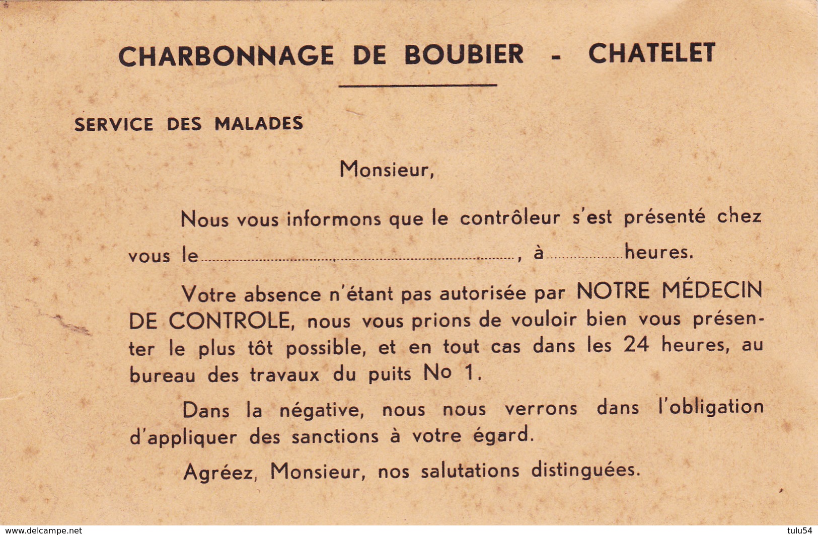 Charbonnage De Boubier à Châtelet - Collections