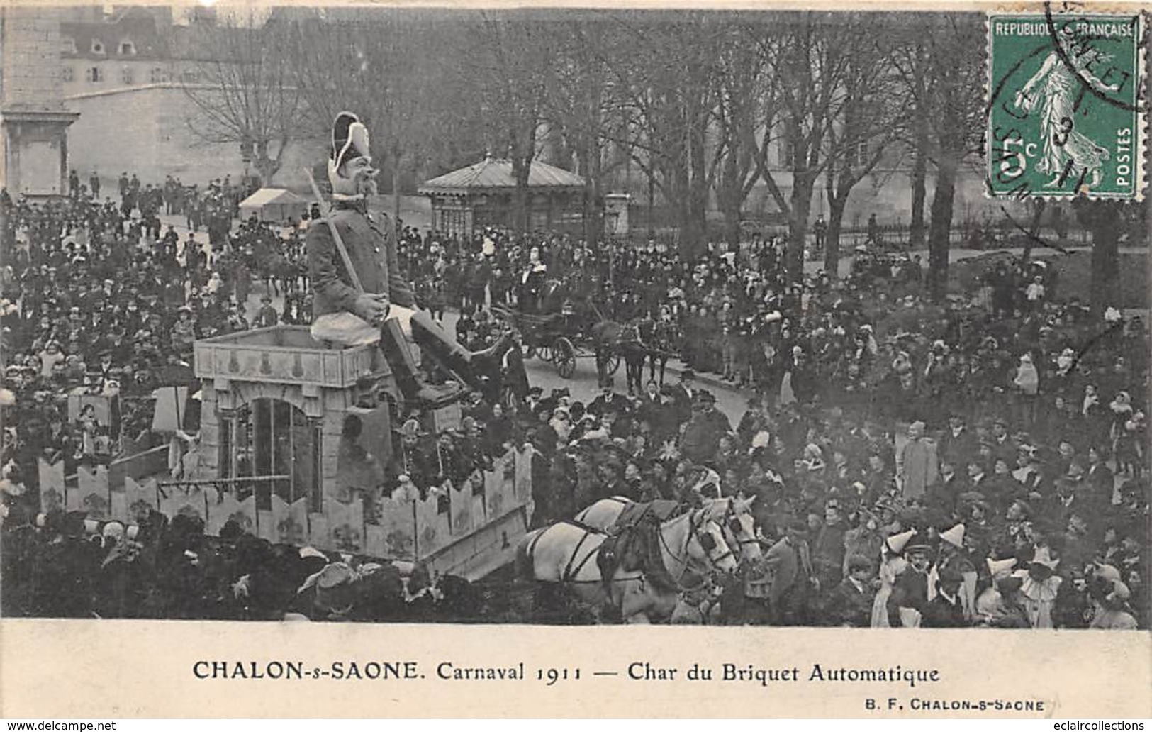 Chalon Sur Saône     71     Carnaval  1911   Char Du Briquet Automatique     (voir Scan) - Chalon Sur Saone