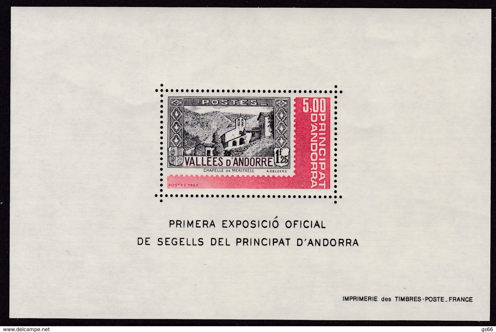 Andorra, Fr., 1982, 325 Block 1, Briefmarkenausstellung.  MNH **, - Hojas Bloque