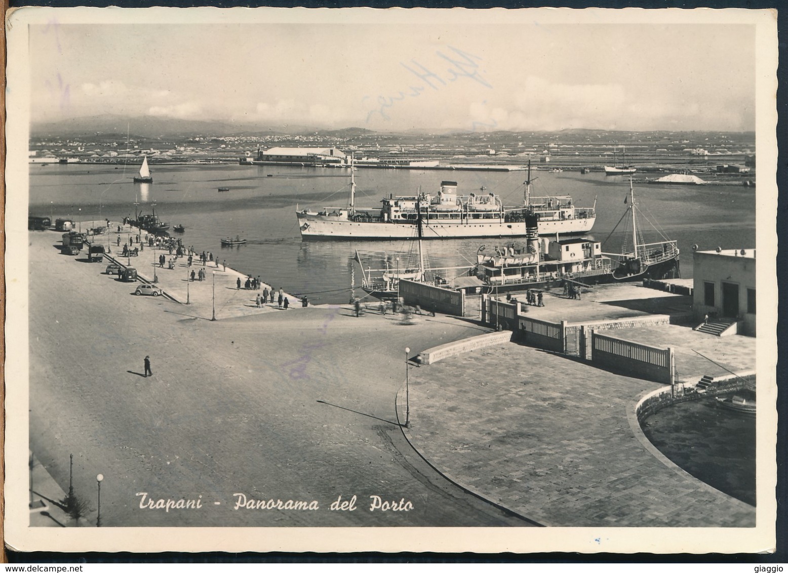 °°° 14680 - TRAPANI - PANORAMA DAL PORTO - 1958 °°° - Trapani