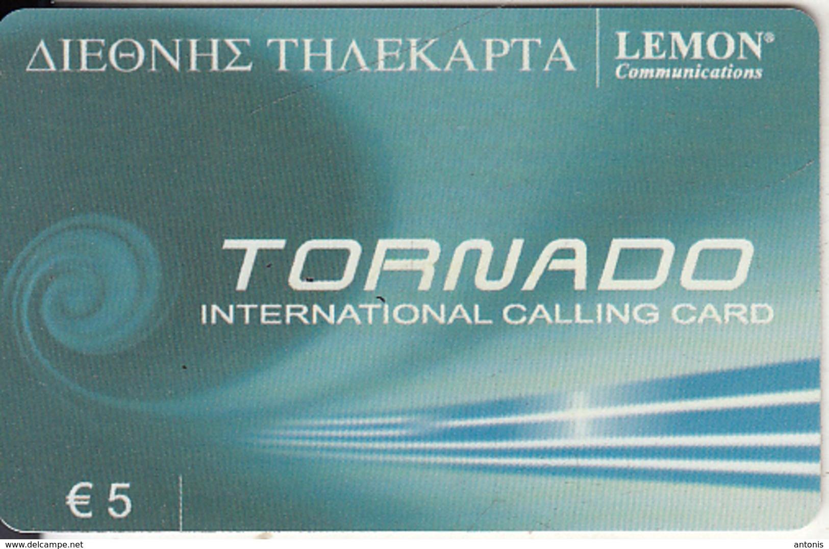 GREECE - Tornado, Lemon Prepaid Card 5 Euro, Used - Griechenland