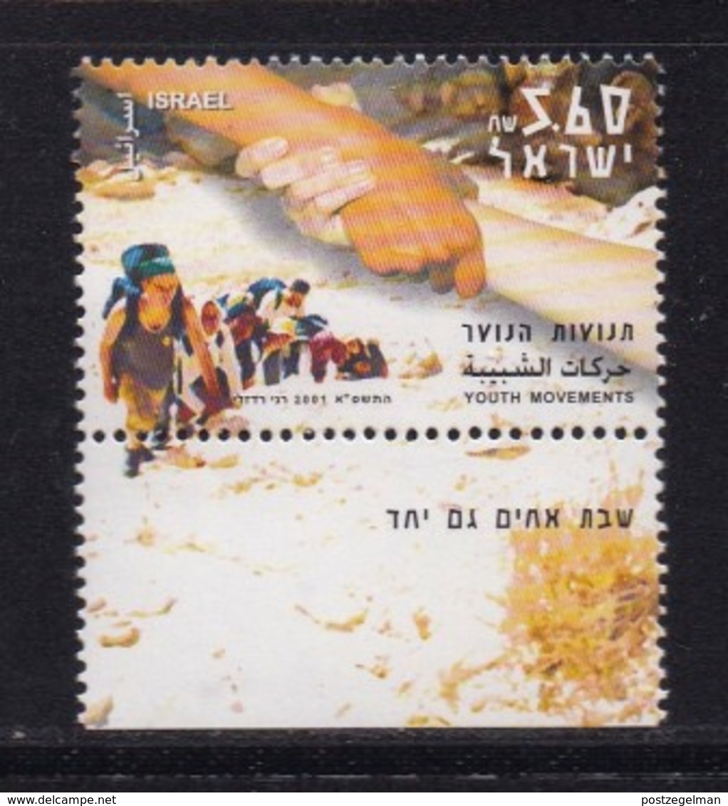 ISRAEL, 2001, Unused Stamp(s), With Tab, Youth Movements, SG 1559, Scannr. 18053 - Ungebraucht (mit Tabs)