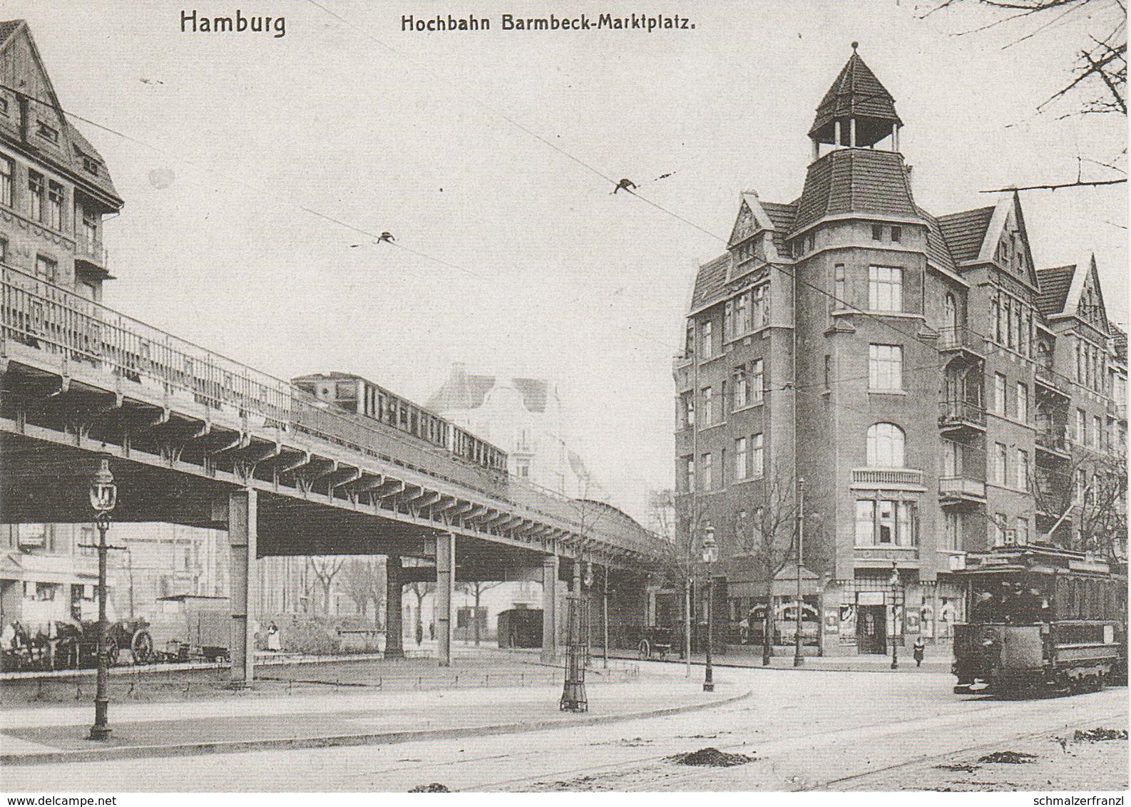 AK Hamburg Um 1912 Barmbeck Barmbek Hochbahn S U Bahn Marktplatz Straßenbahn A Winterhude Eilbek Wandsbek Repro Neudruck - Winterhude