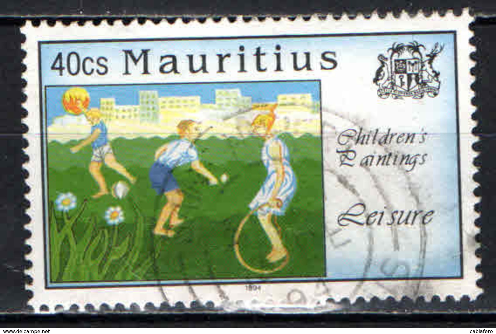MAURITIUS - 1994 - Children’s Paintings Of Leisure Activities - USATO - Mauritius (1968-...)
