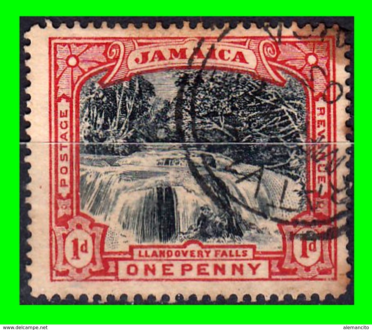 JAMAICA  SELLO AÑO 1901 CASCADAS  DE LLANDOVERY - Jamaique (1962-...)