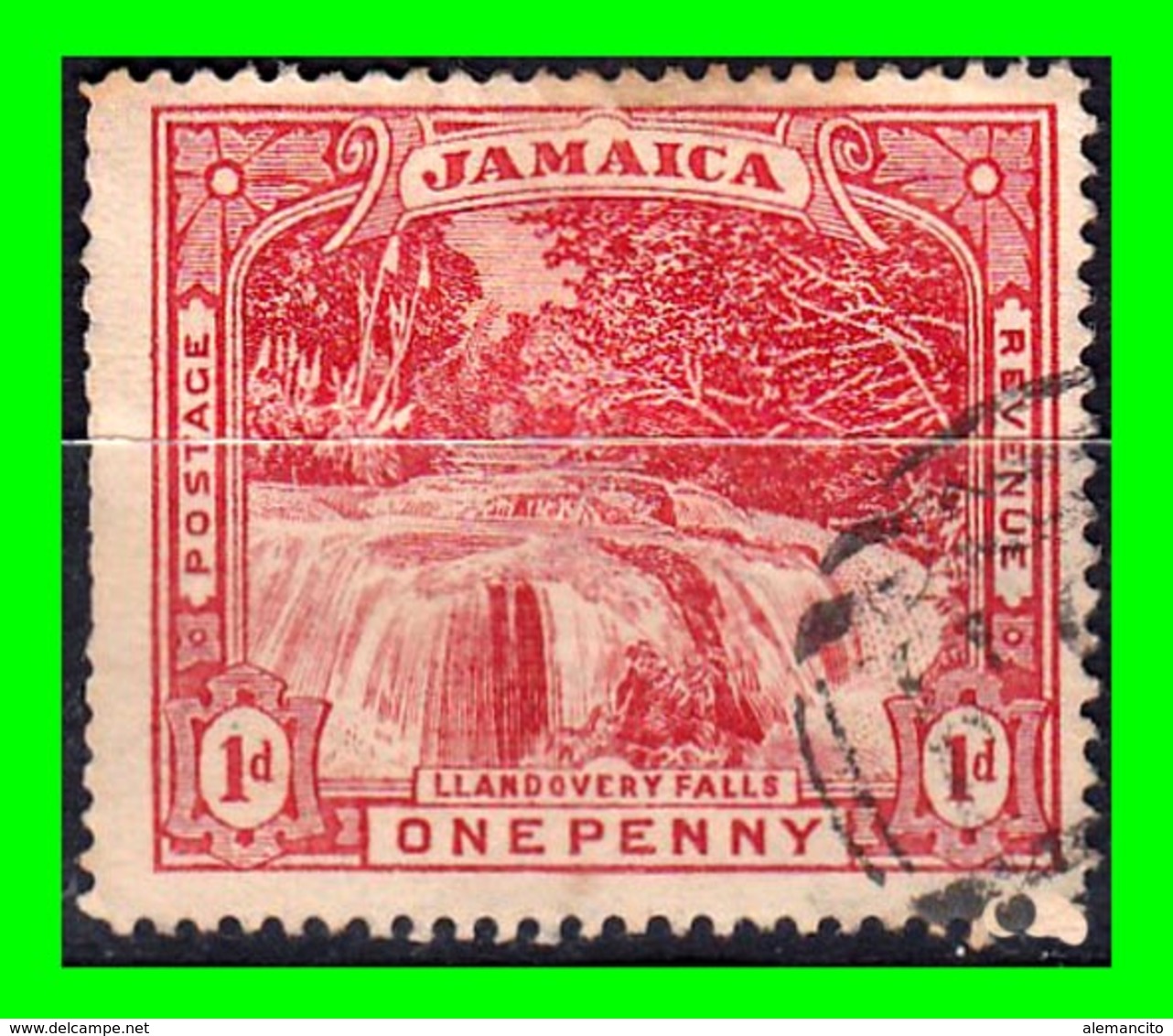 JAMAICA  SELLO AÑO 1900 CASCADAS  DE LLANDOVERY - Jamaica (1962-...)