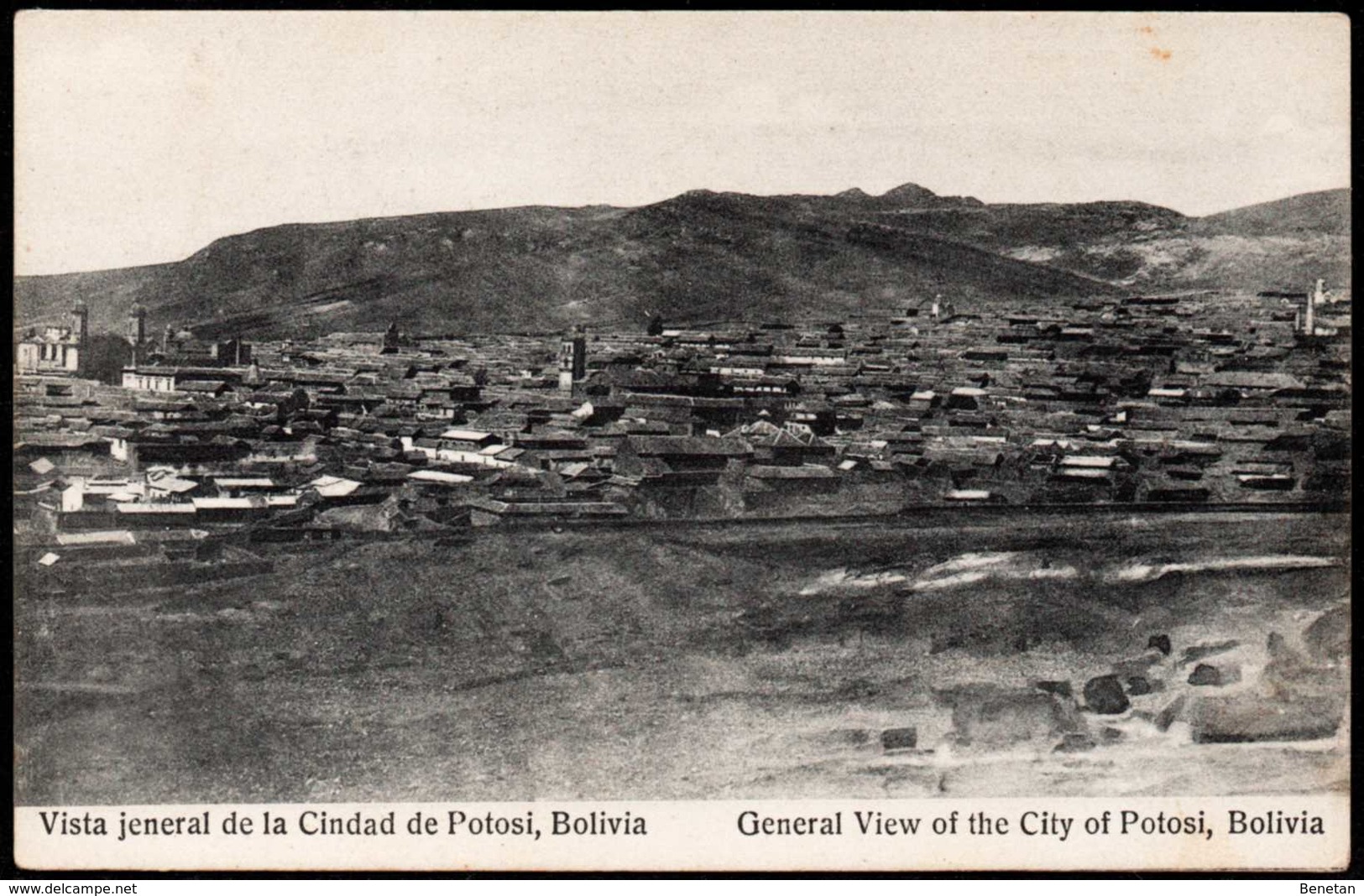 Bolivia Potosi General View Unusual Old Postcard - Bolivië