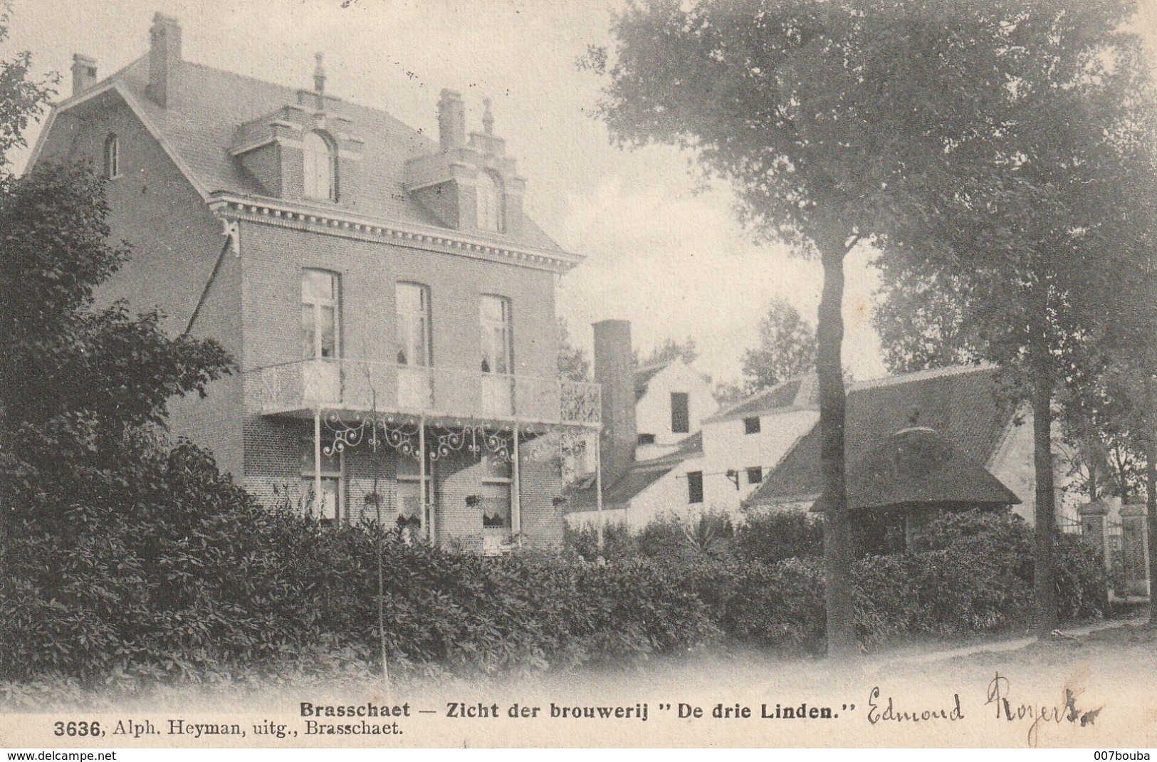 BRASSCHAET / BRASSCHAAT - ZICHT DER BROUWERIJ " DE DRIE LINDEN " / BRASSERIE  - Edit. Alph Heyman / Voyagée 1913 - Brasschaat