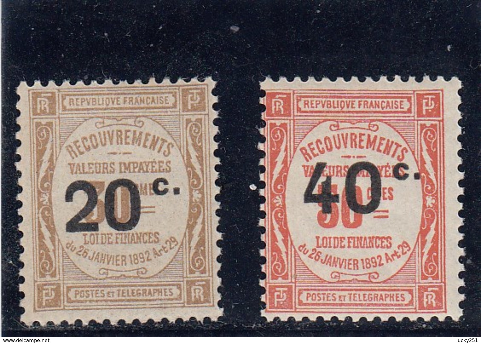 France - 1917 - Taxes - N°YT 49**& 50** - Neuf** - Cote 115€ - 1859-1959 Nuovi