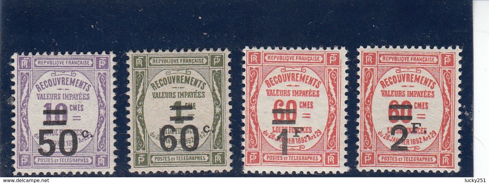 France - 1926 - Taxes - N°YT 51**à 54** - Neuf** - Cote 118€ - 1859-1959 Neufs