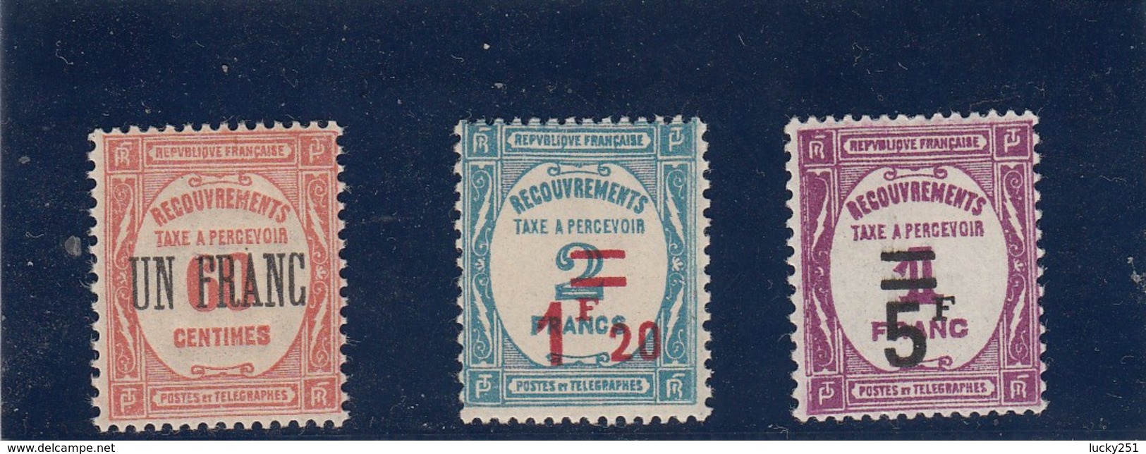 France - 1929-31 - Taxes - N°YT 63**à 65** - Neuf** - Cote 395€ - 1859-1959 Nuovi