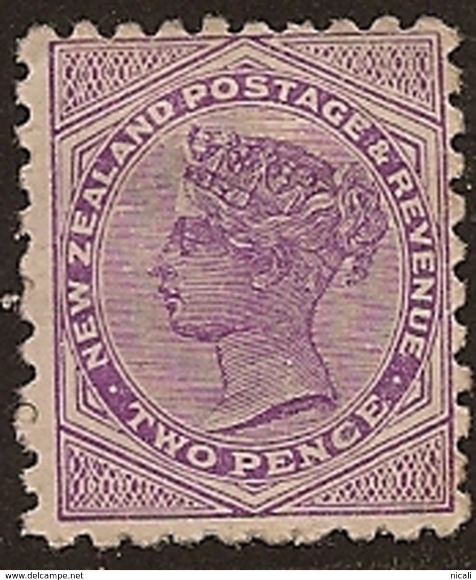 NZ 1882 2d Lilac SSF QV SG HM VE149 - Ungebraucht