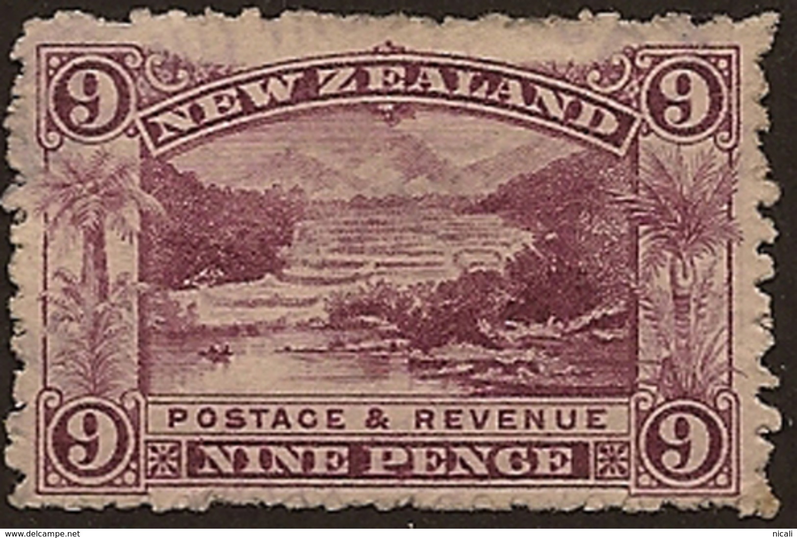 NZ 1898 9d Pink Terrace P11 SG 314 HM VE156 - Unused Stamps